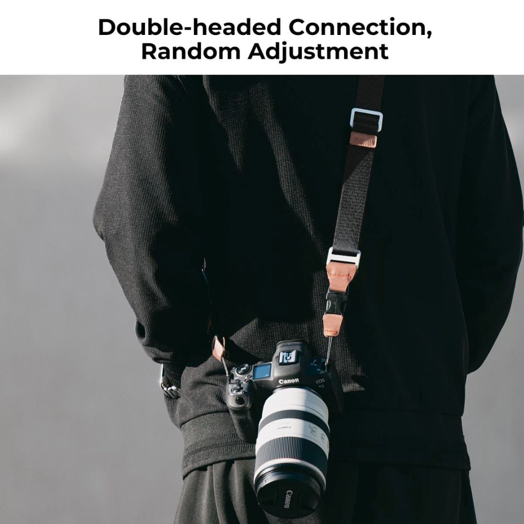 K&F Concept 32mm Camera Neck Strap sa Quick Release-om URBAN WANDER 01 (Crni) KF13.115V1 - 3